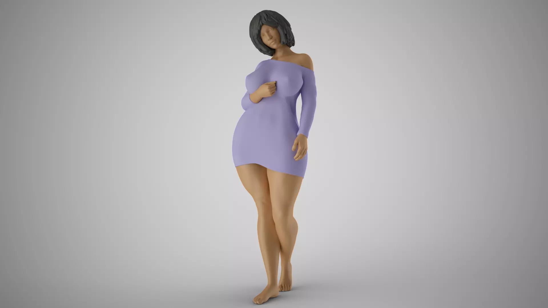 Woman Night Beauty 3D print model_0