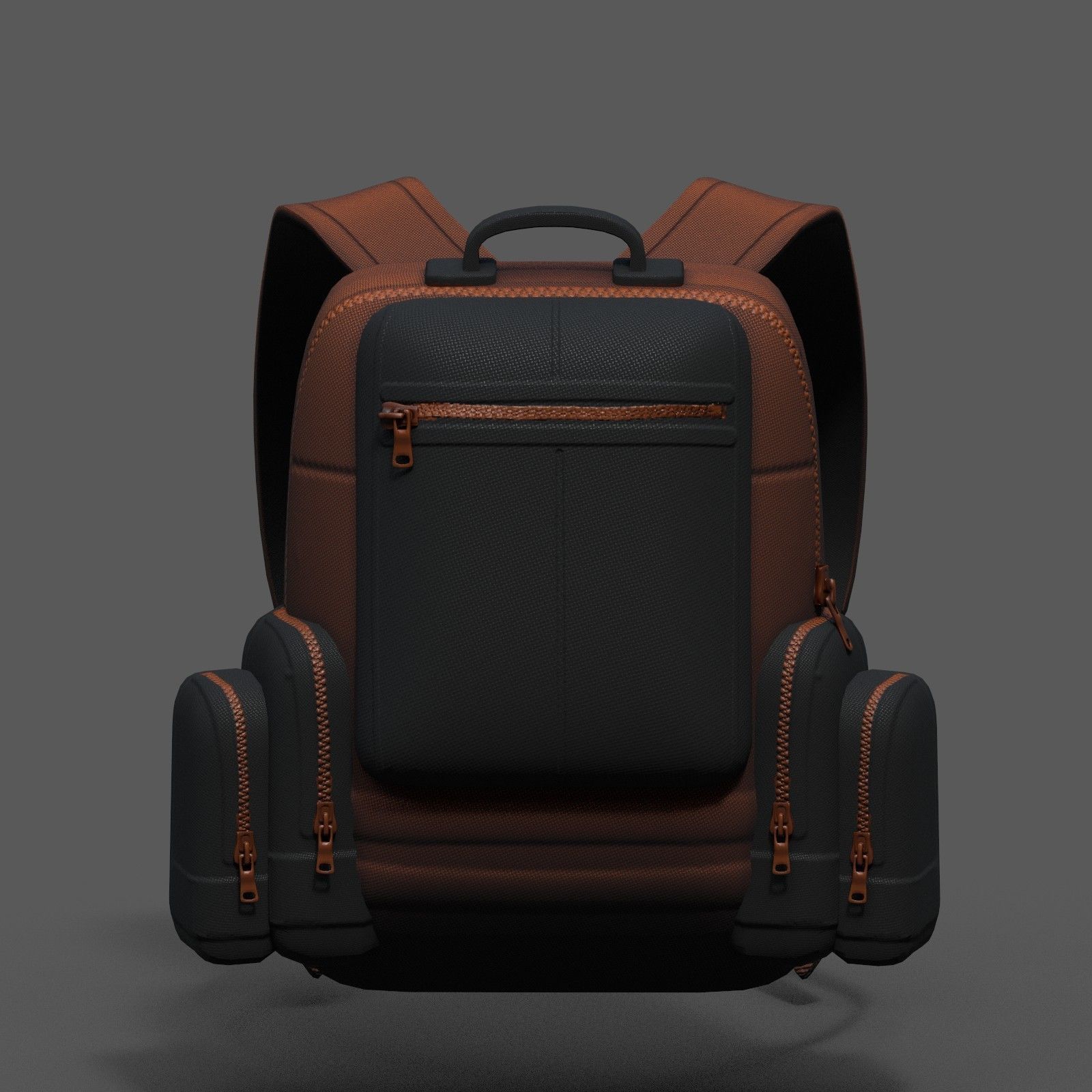 Backpack military combat soldier armor scifi Generic camp  Low-poly 3D model_3