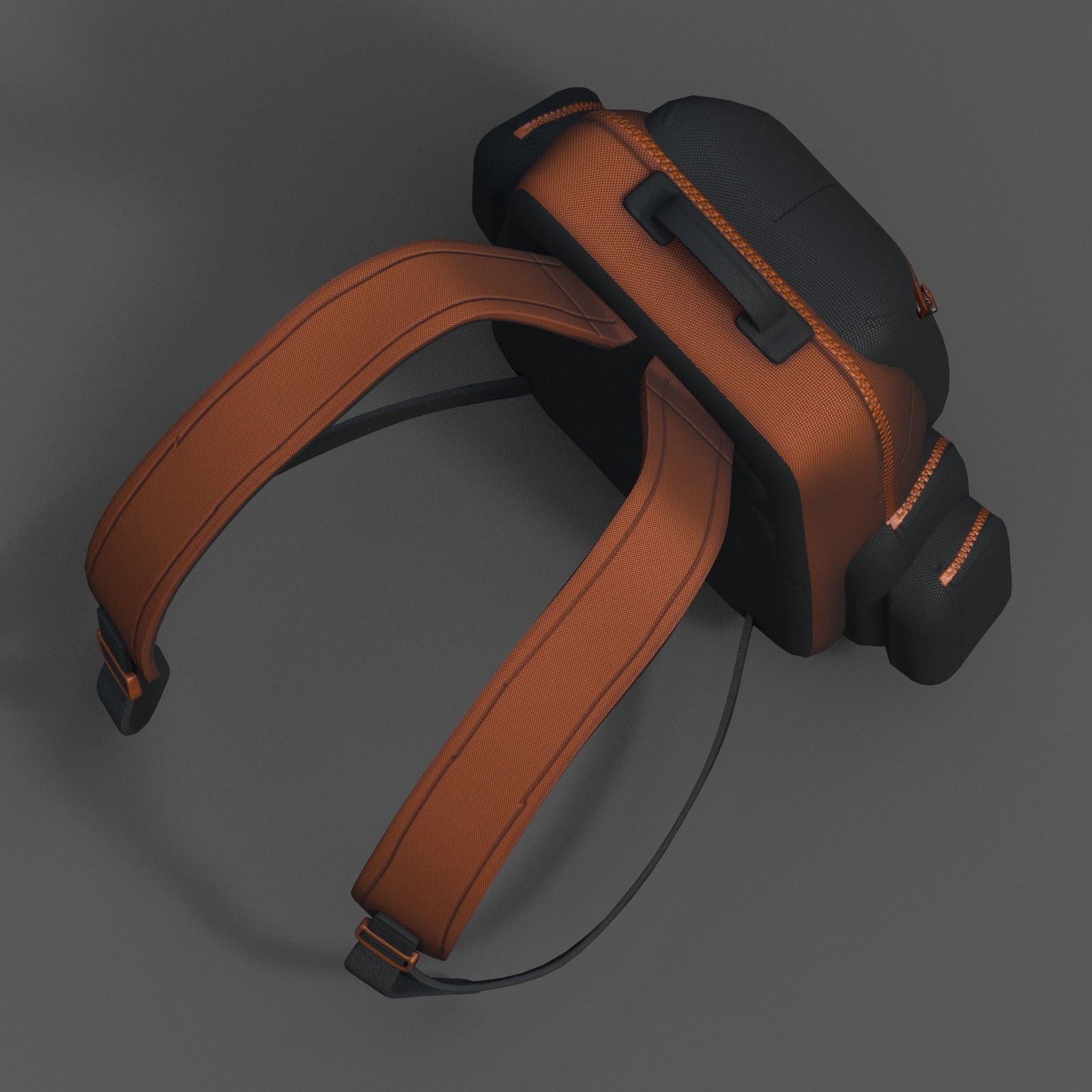 Backpack military combat soldier armor scifi Generic camp  Low-poly 3D model_6