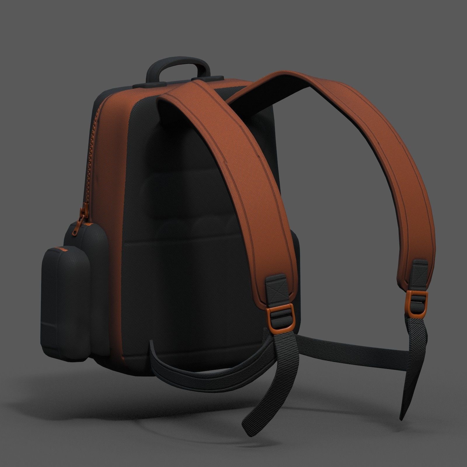 Backpack military combat soldier armor scifi Generic camp  Low-poly 3D model_7