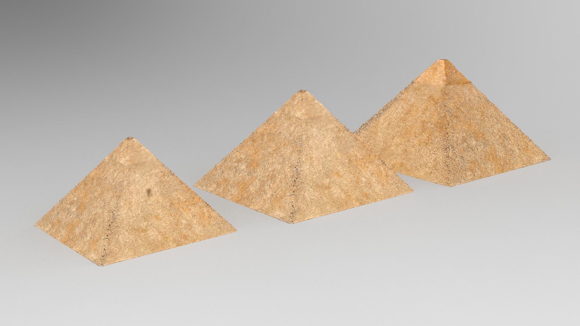 Pyramids of Giza Egypt Low-poly 3D model_1