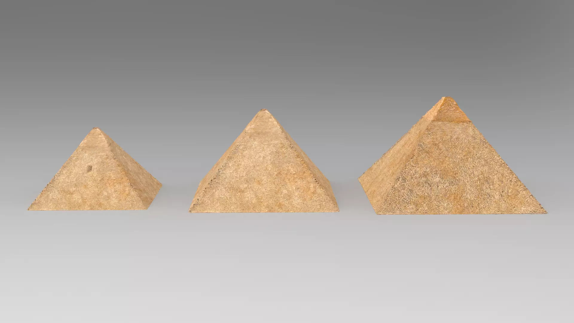 Pyramids of Giza Egypt Low-poly 3D model_0