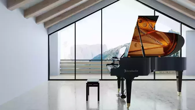 Boesendorfer Grand Piano 200 3D model