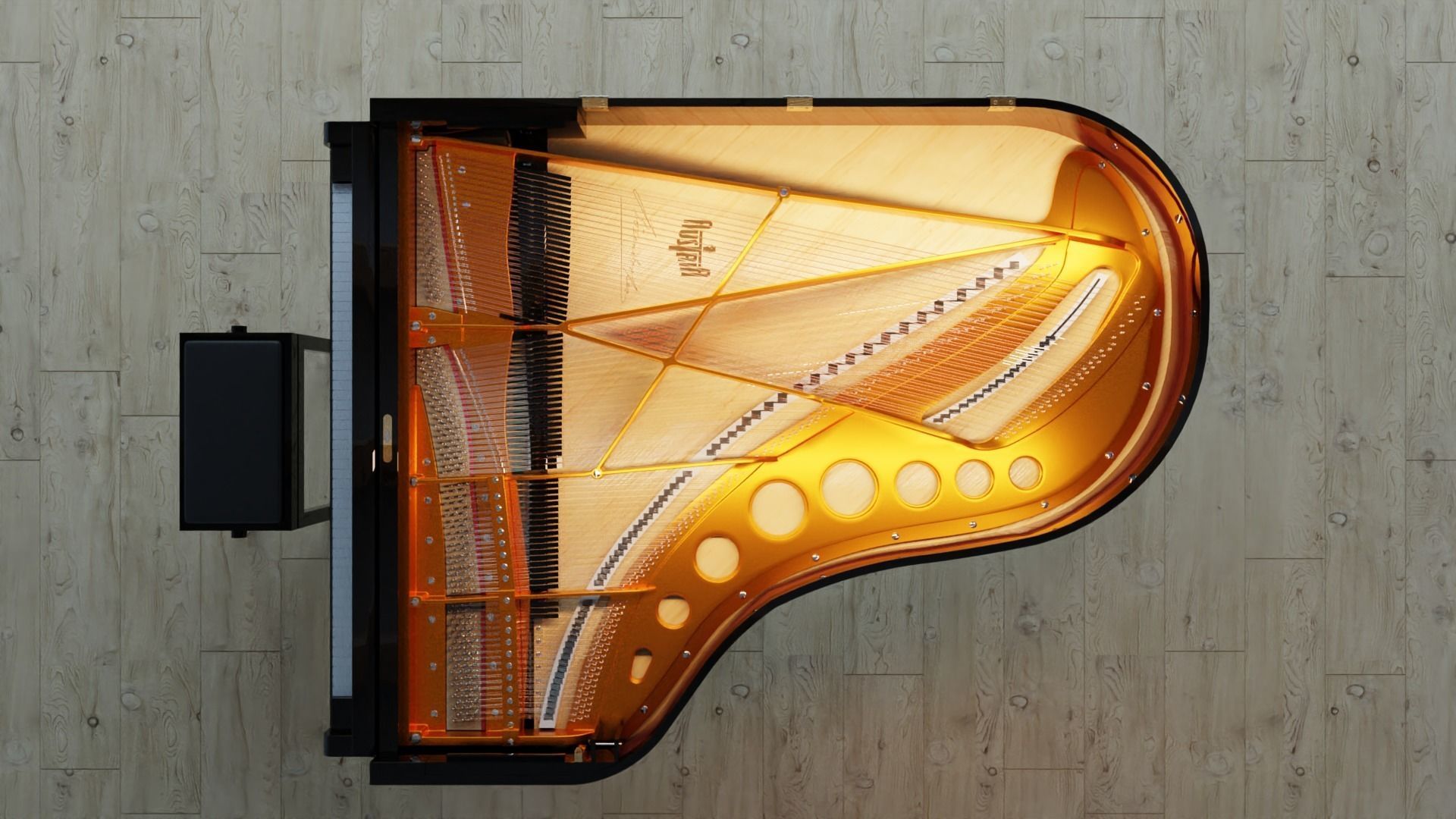 Boesendorfer Grand Piano 200 3D model_2