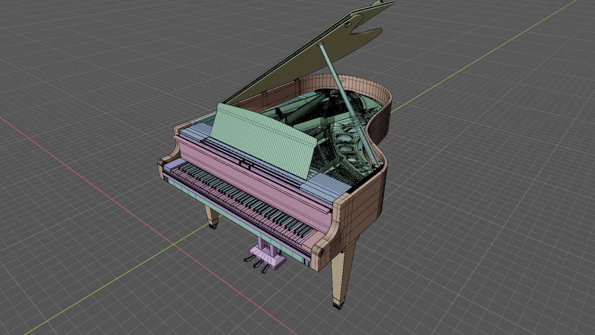 Boesendorfer Grand Piano 200 3D model_8