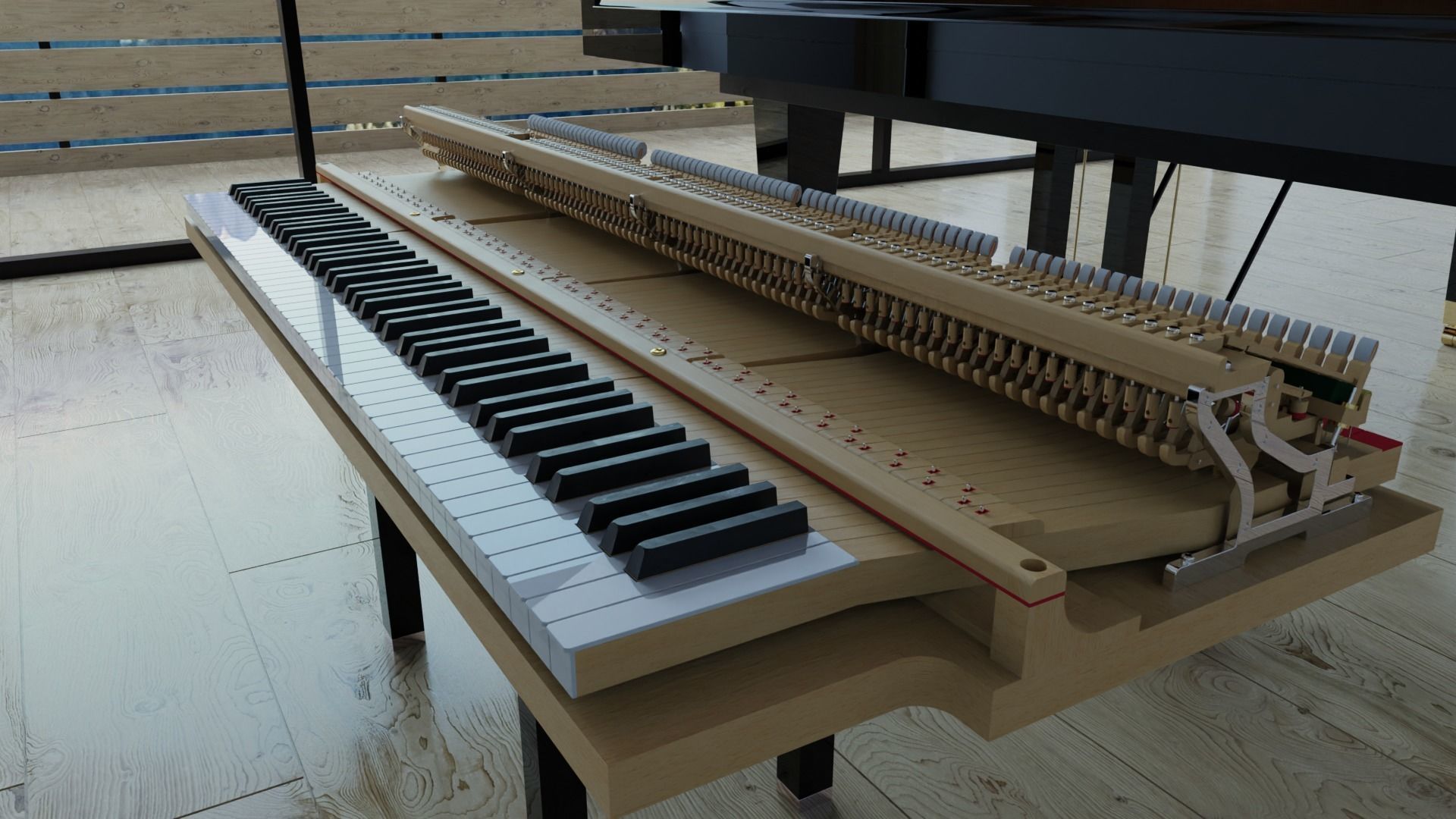 Boesendorfer Grand Piano 200 3D model_4