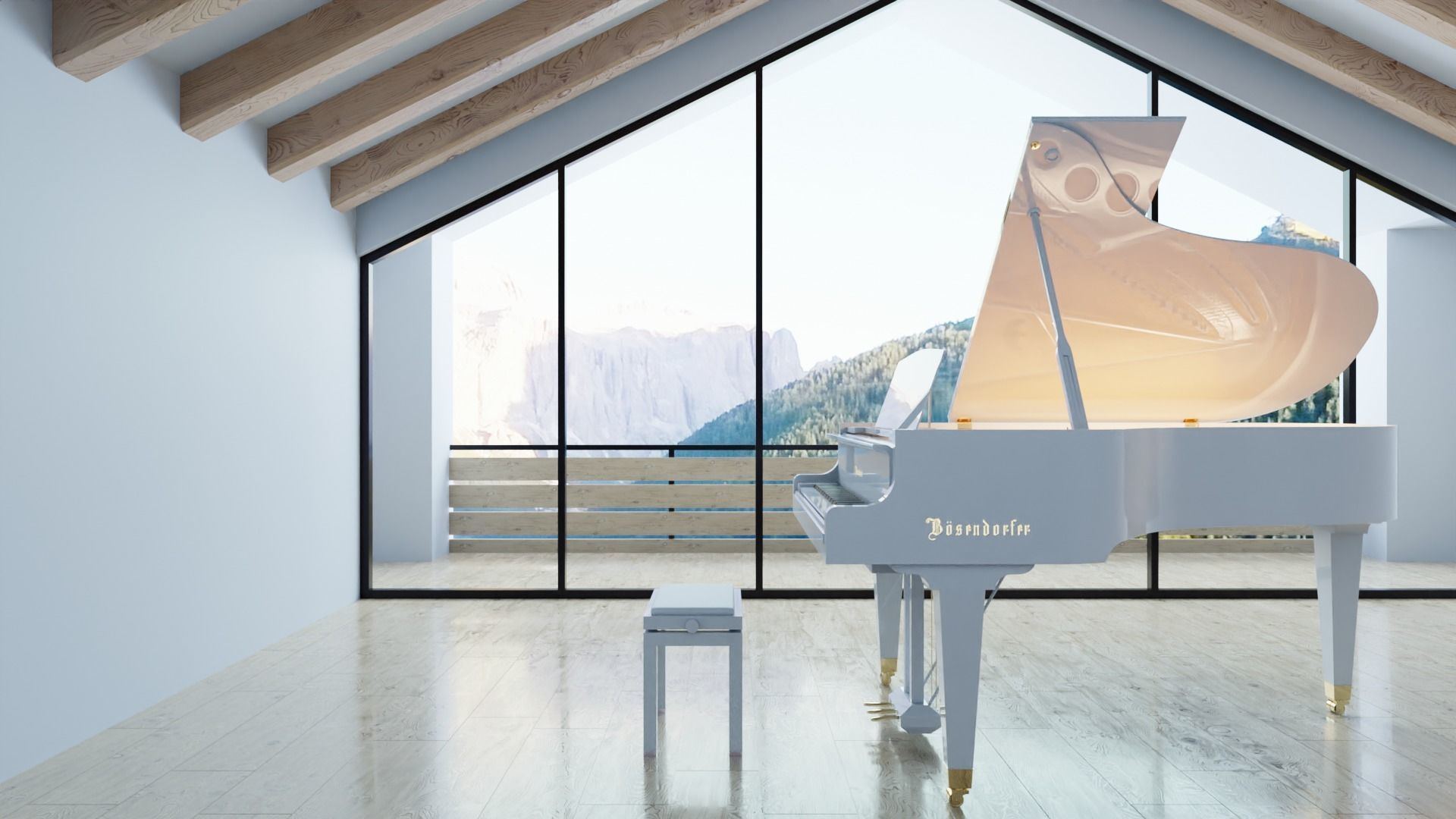Boesendorfer Grand Piano 200 3D model_5