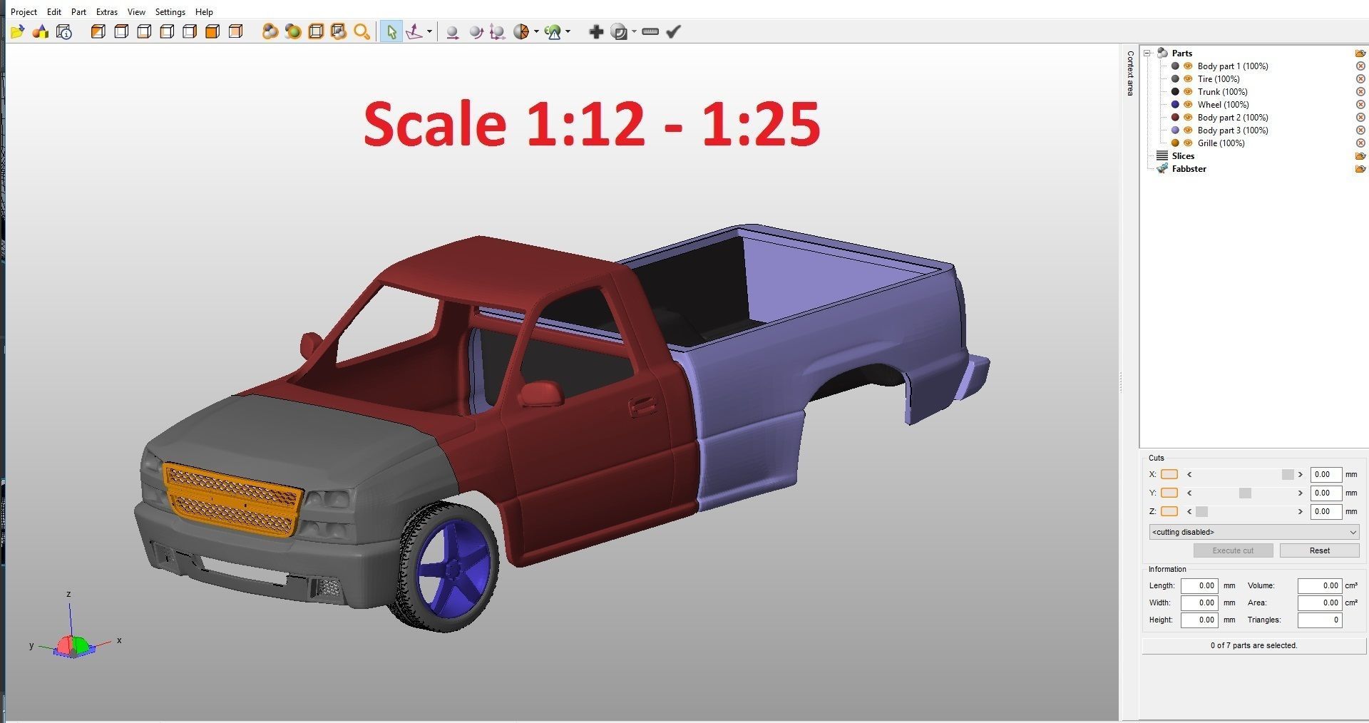 Chevrolet Silverado 2006 Body For Print 3D print model_6