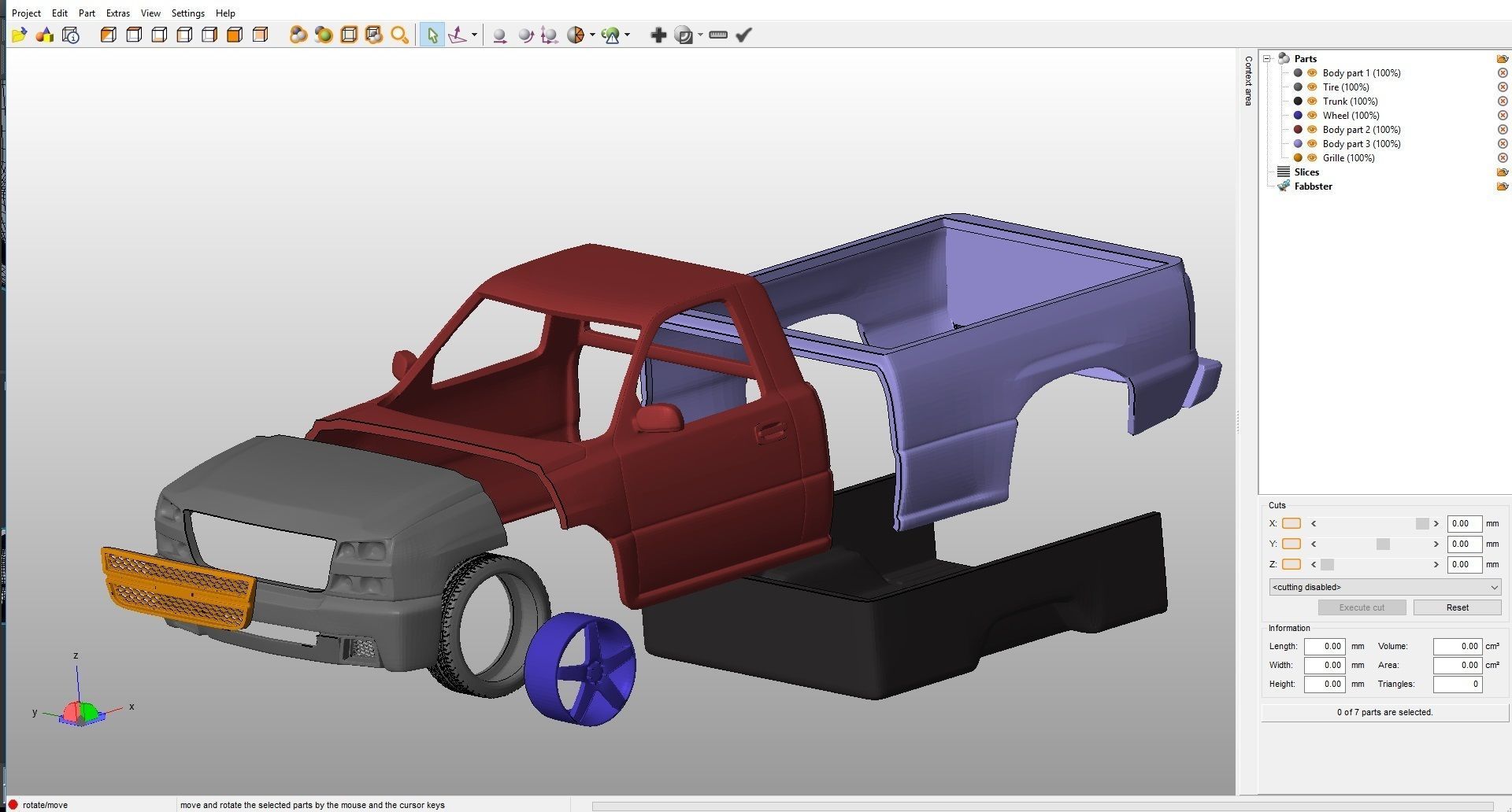 Chevrolet Silverado 2006 Body For Print 3D print model_7