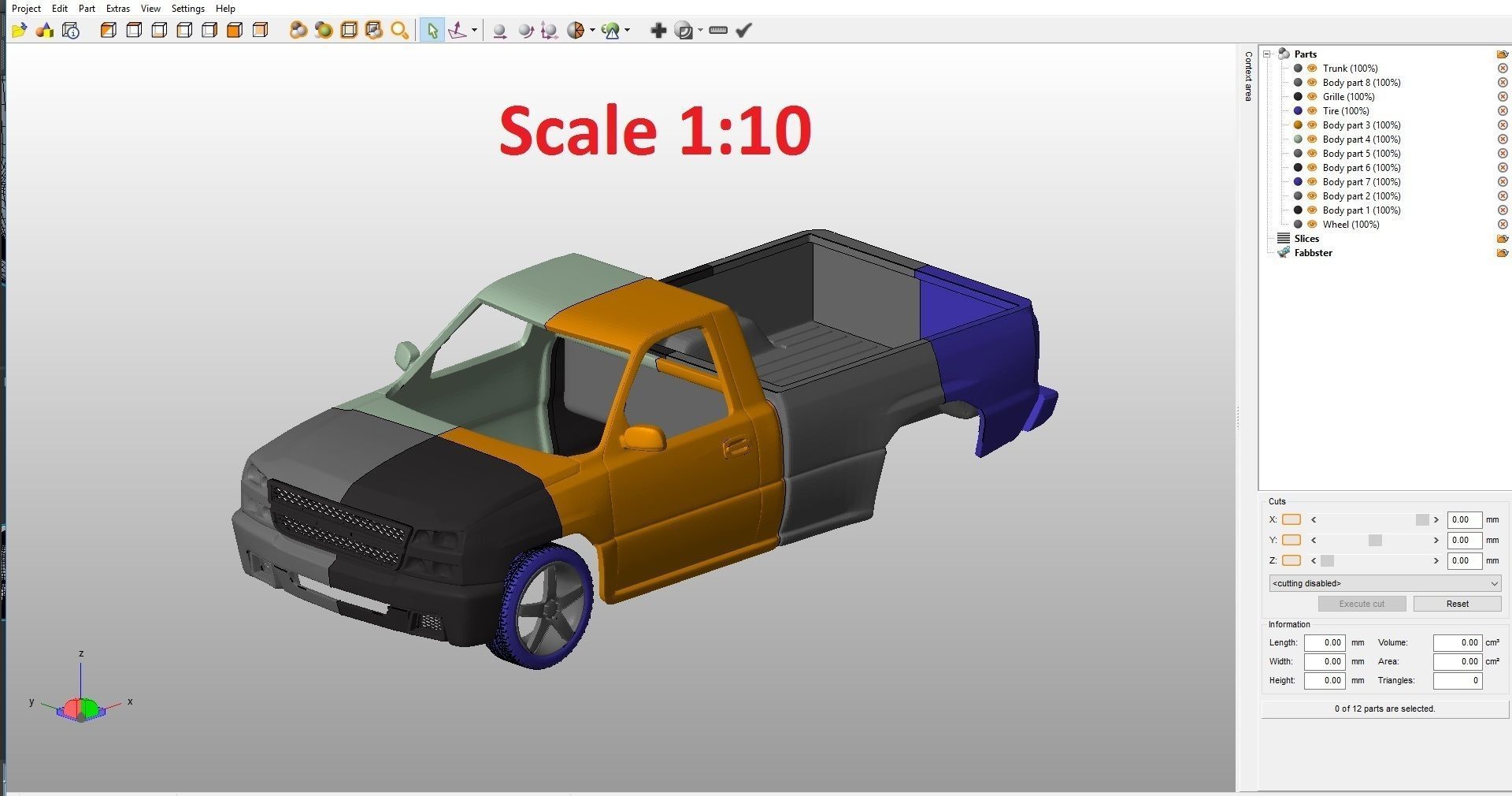 Chevrolet Silverado 2006 Body For Print 3D print model_4