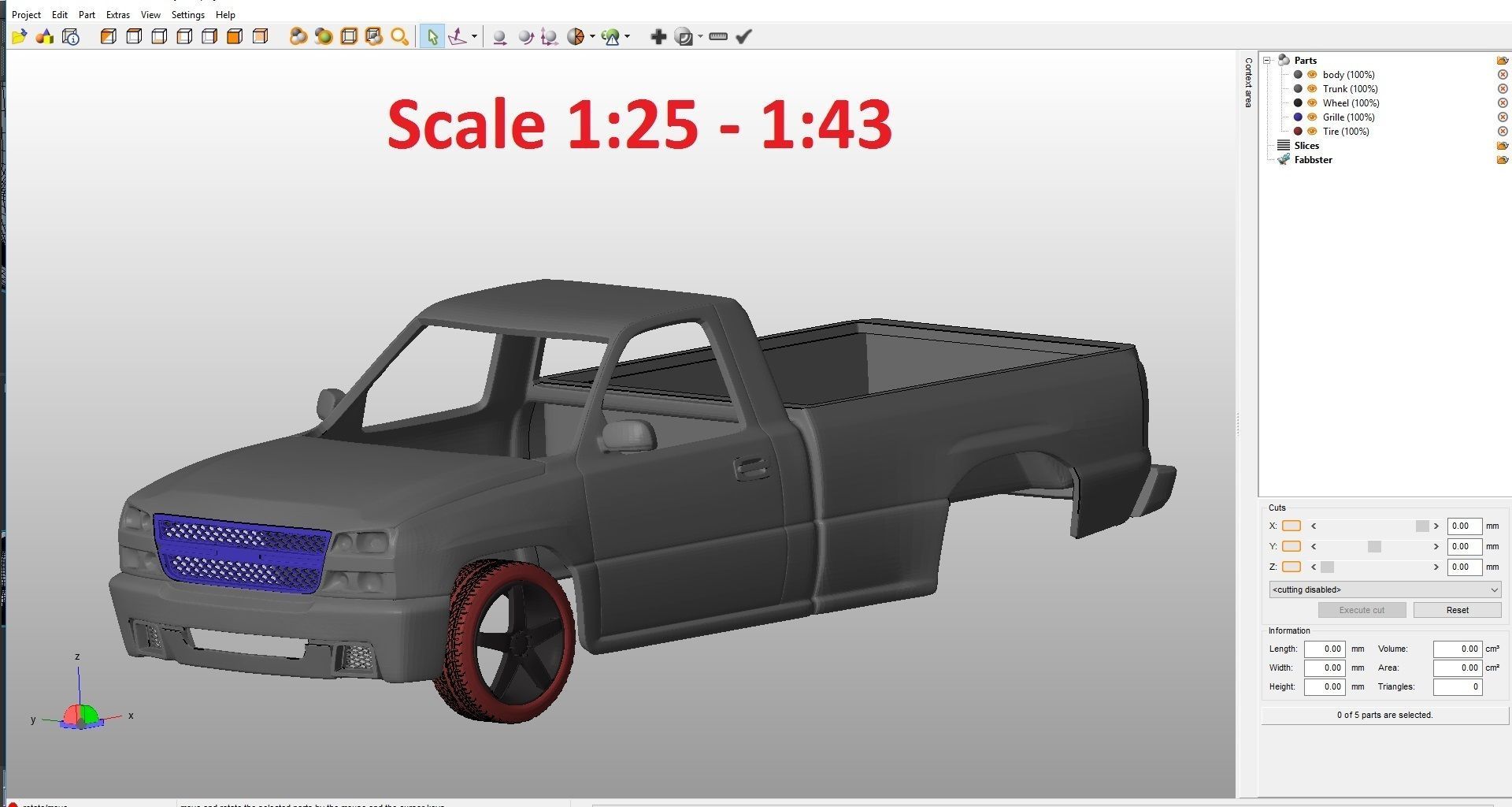 Chevrolet Silverado 2006 Body For Print 3D print model_8