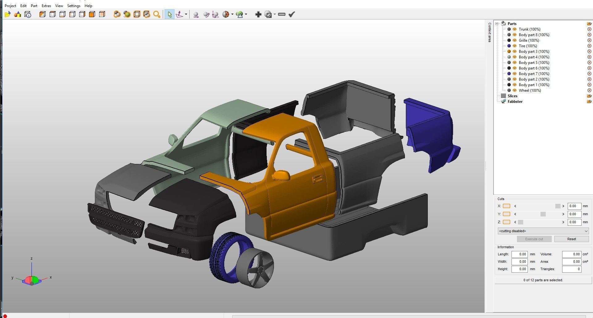 Chevrolet Silverado 2006 Body For Print 3D print model_5