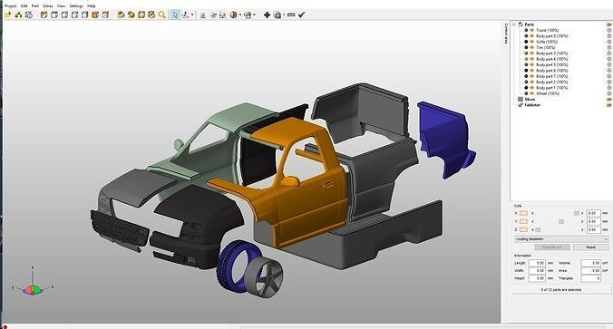 Chevrolet Silverado 2006 Body For Print 3D print model 6