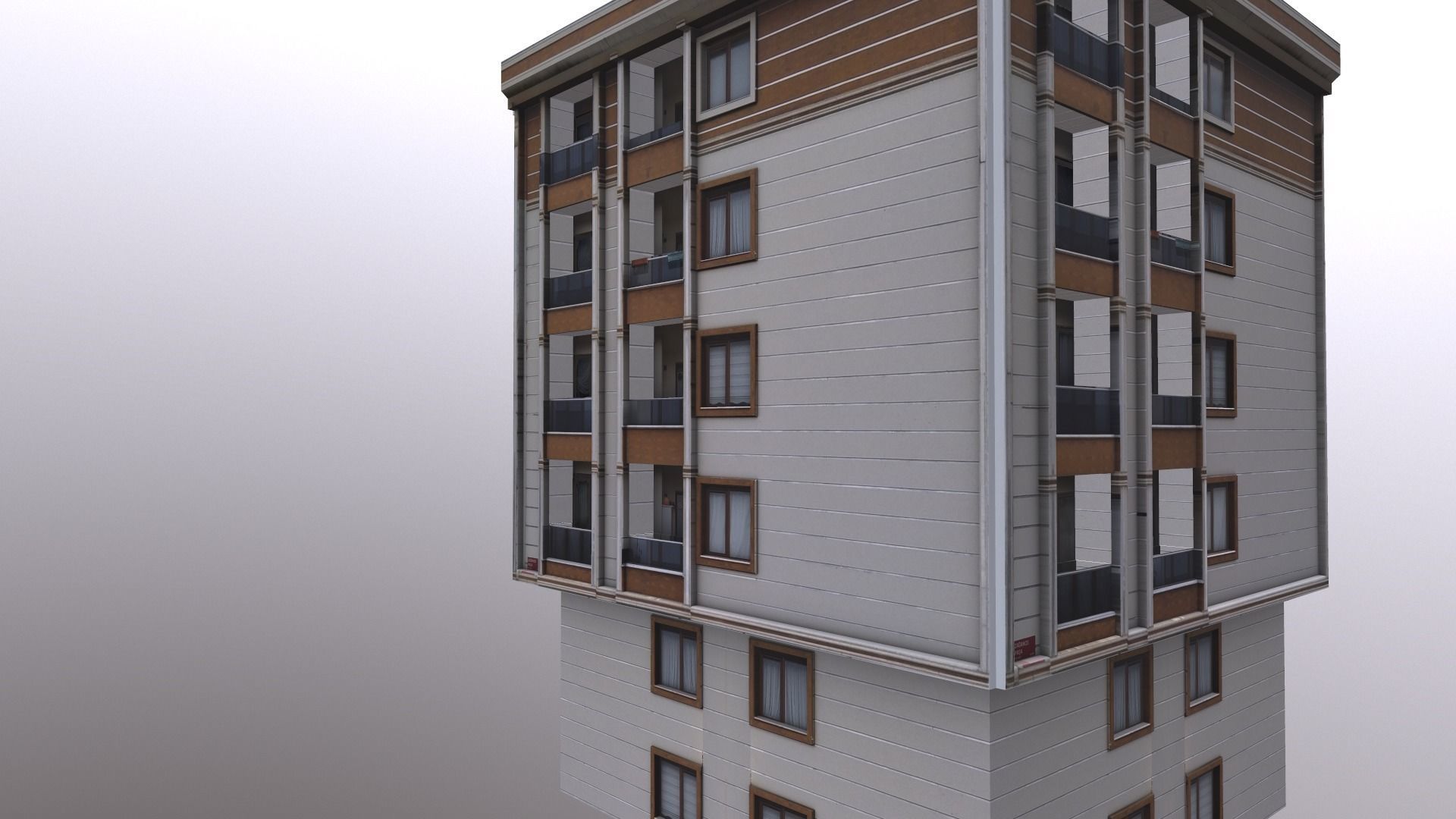 Architectural Building-11 Low-poly 3D model_15