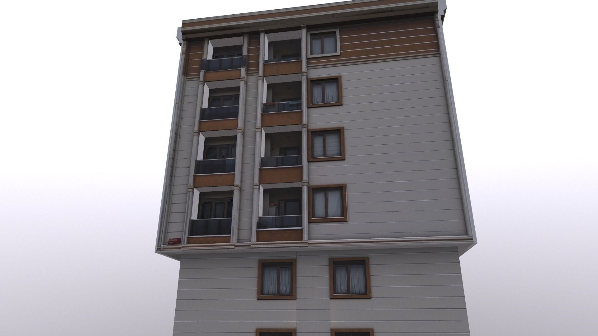 Architectural Building-11 Low-poly 3D model_16