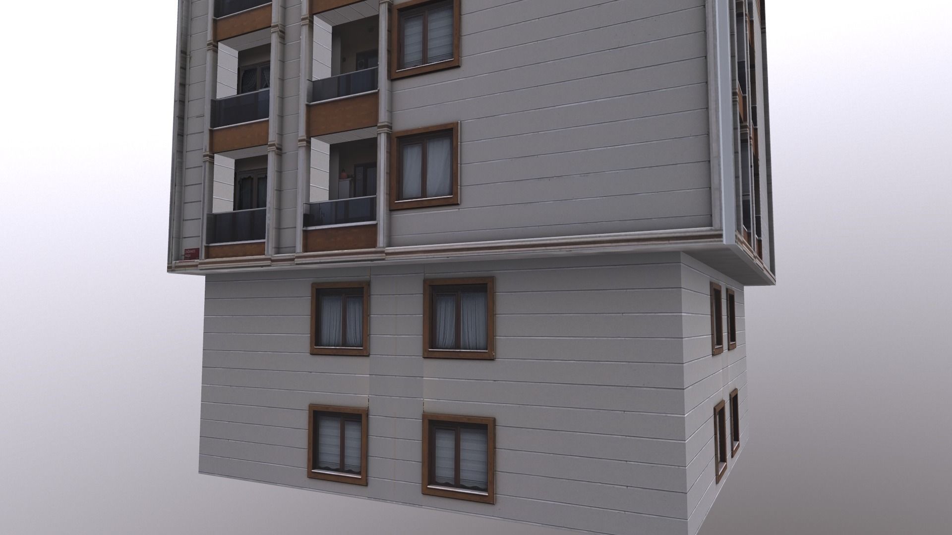 Architectural Building-11 Low-poly 3D model_8