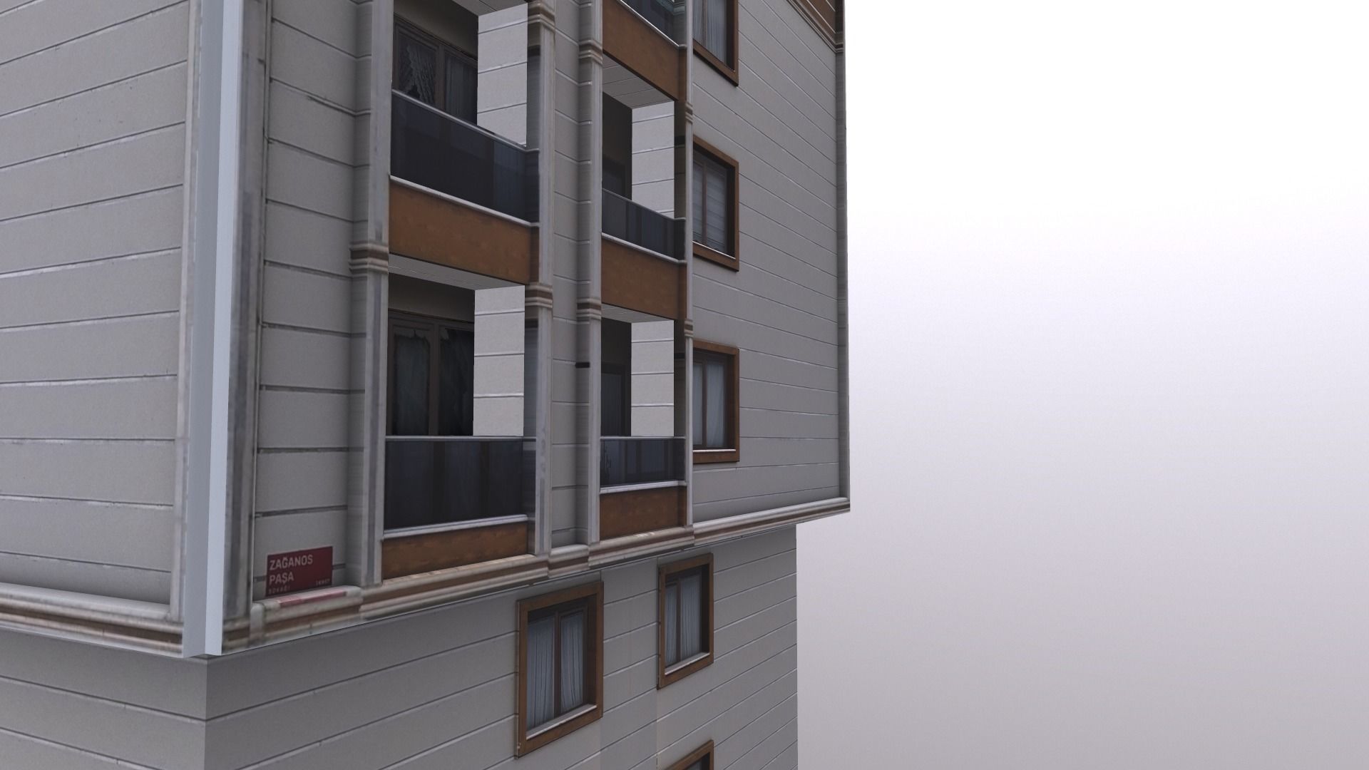 Architectural Building-11 Low-poly 3D model_12