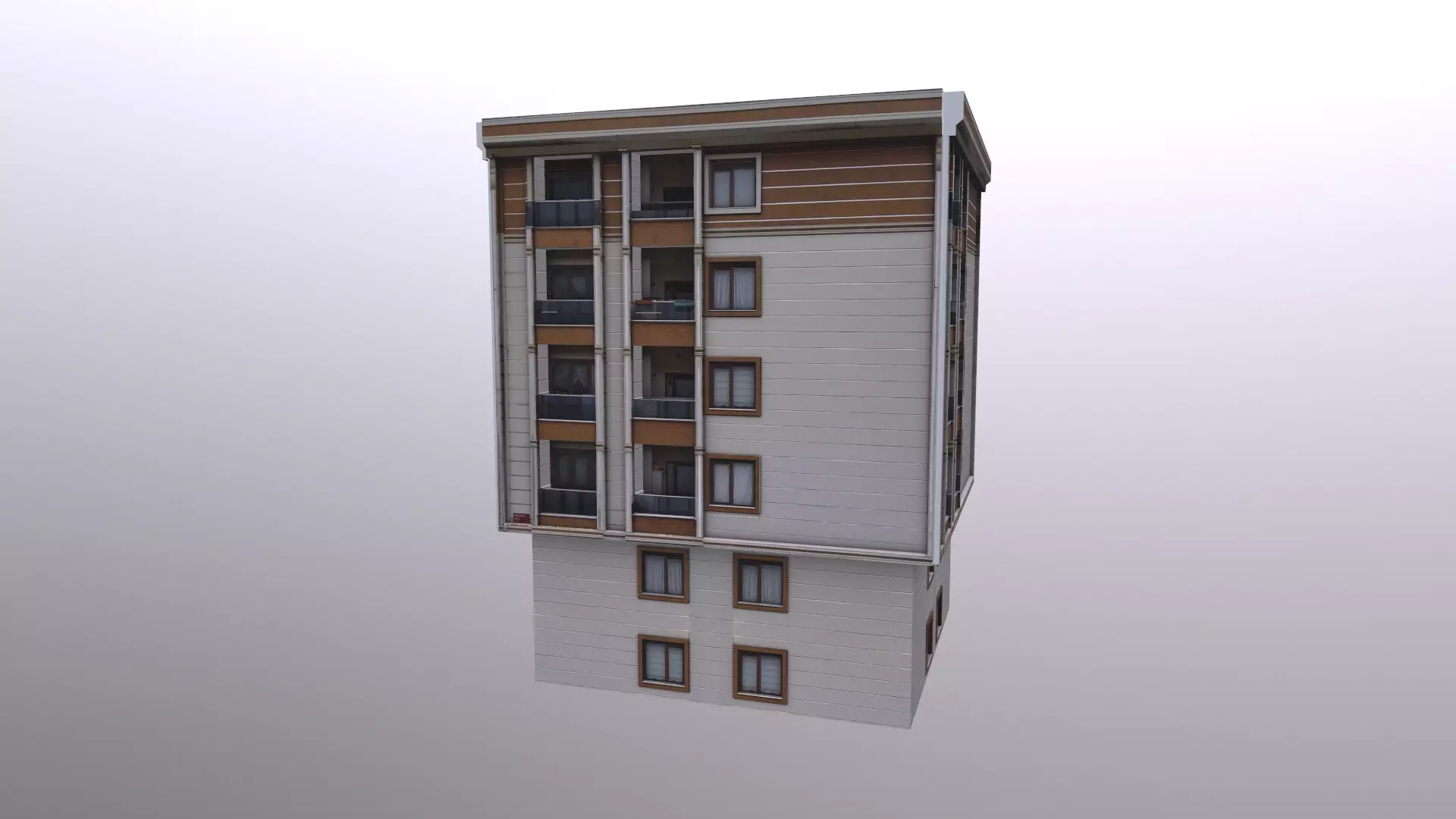 Architectural Building-11 Low-poly 3D model_0