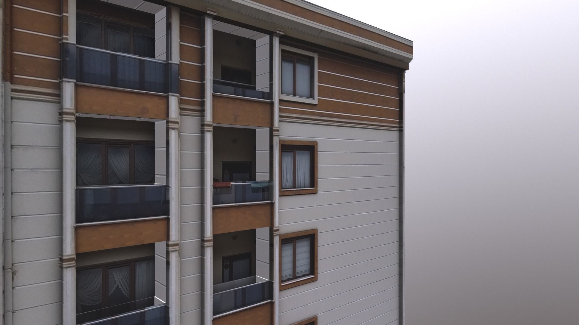 Architectural Building-11 Low-poly 3D model_14