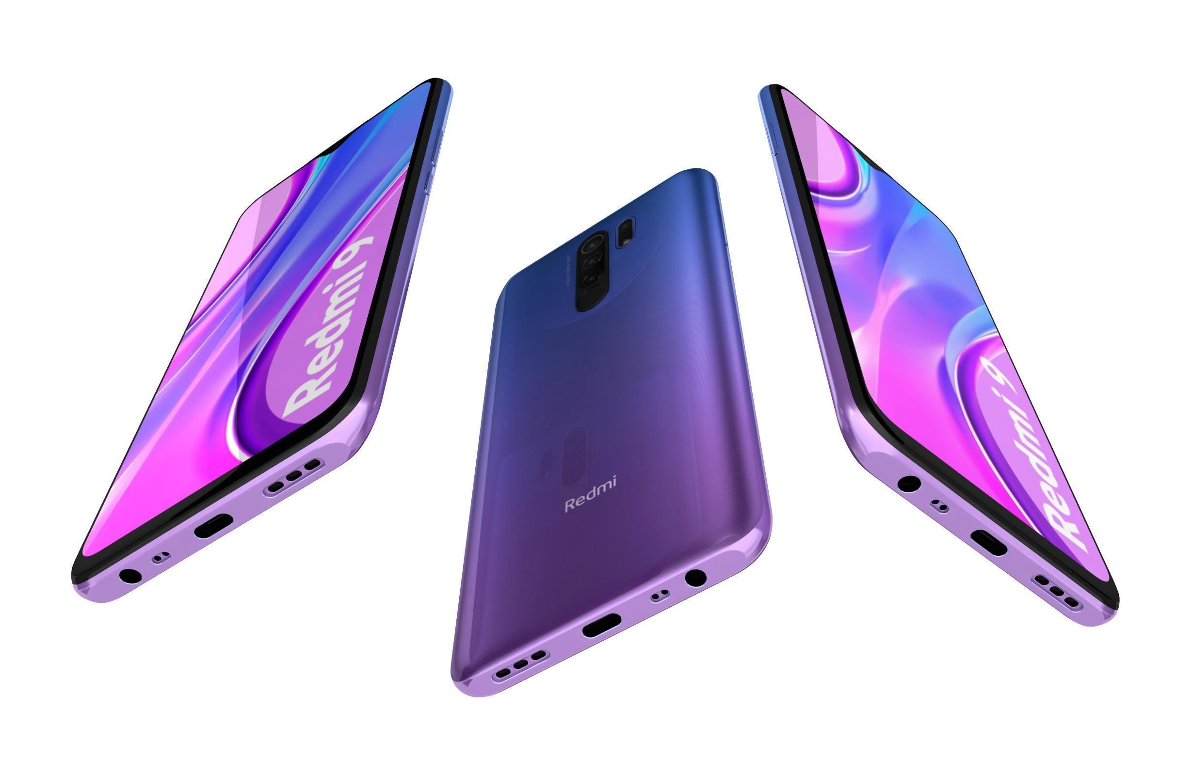 Xiaomi Redmi 9 All Colors 3D model_13