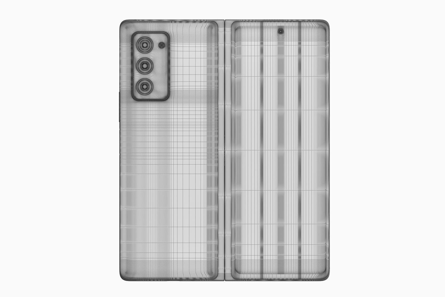 Samsung Galaxy Z Fold 2 all colors 3D model_26