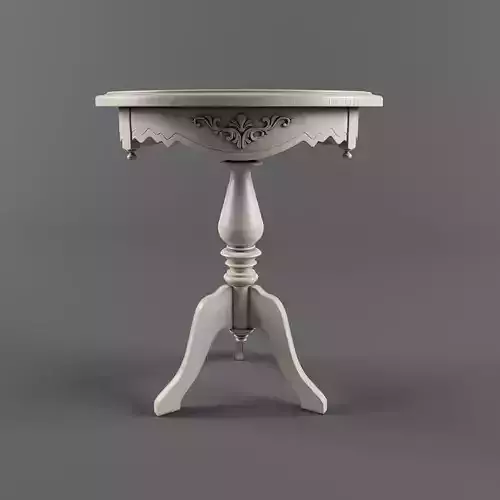 Classic round coffee table in white