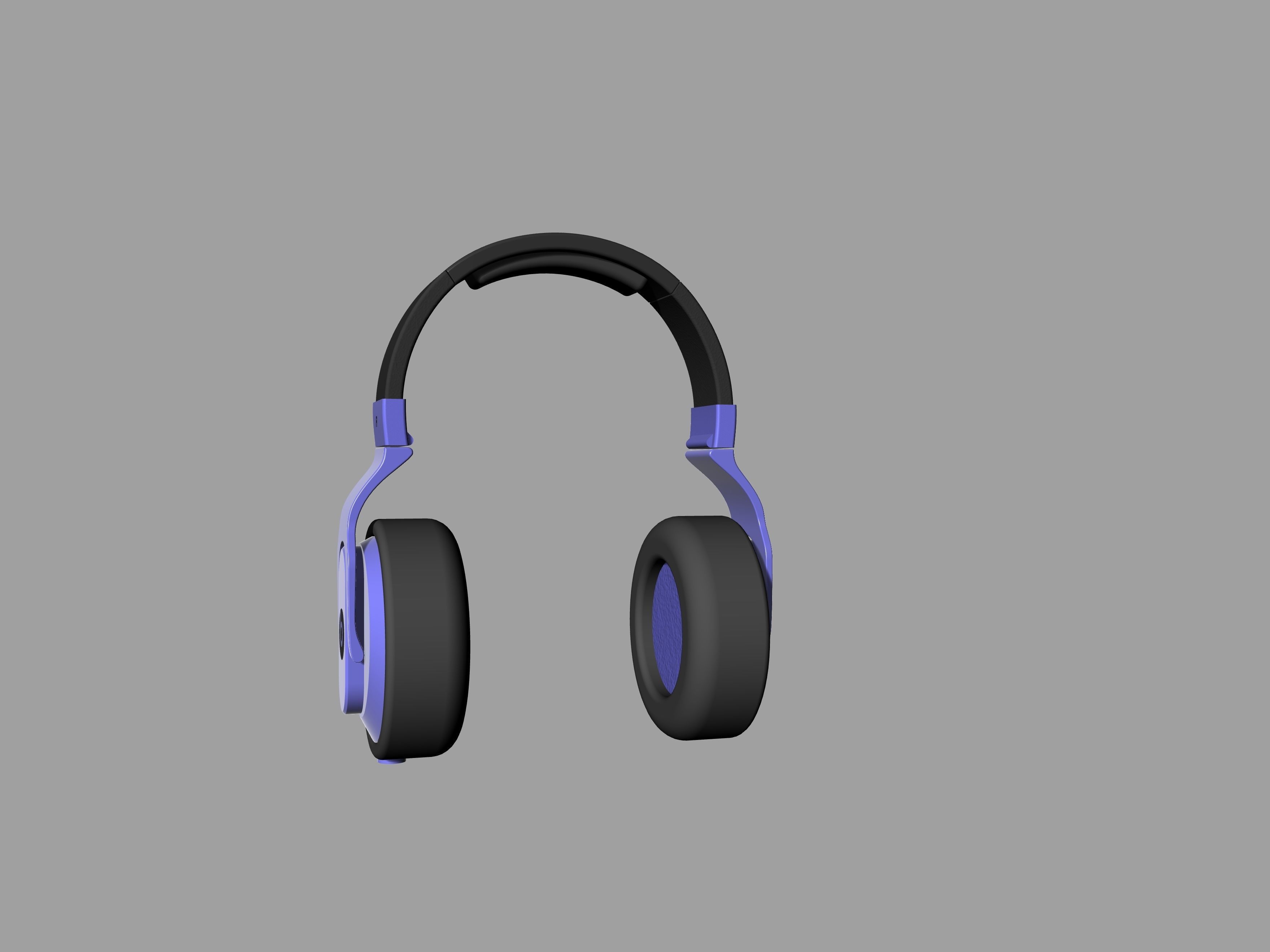 Black and blue beats headphones 3D print model_4