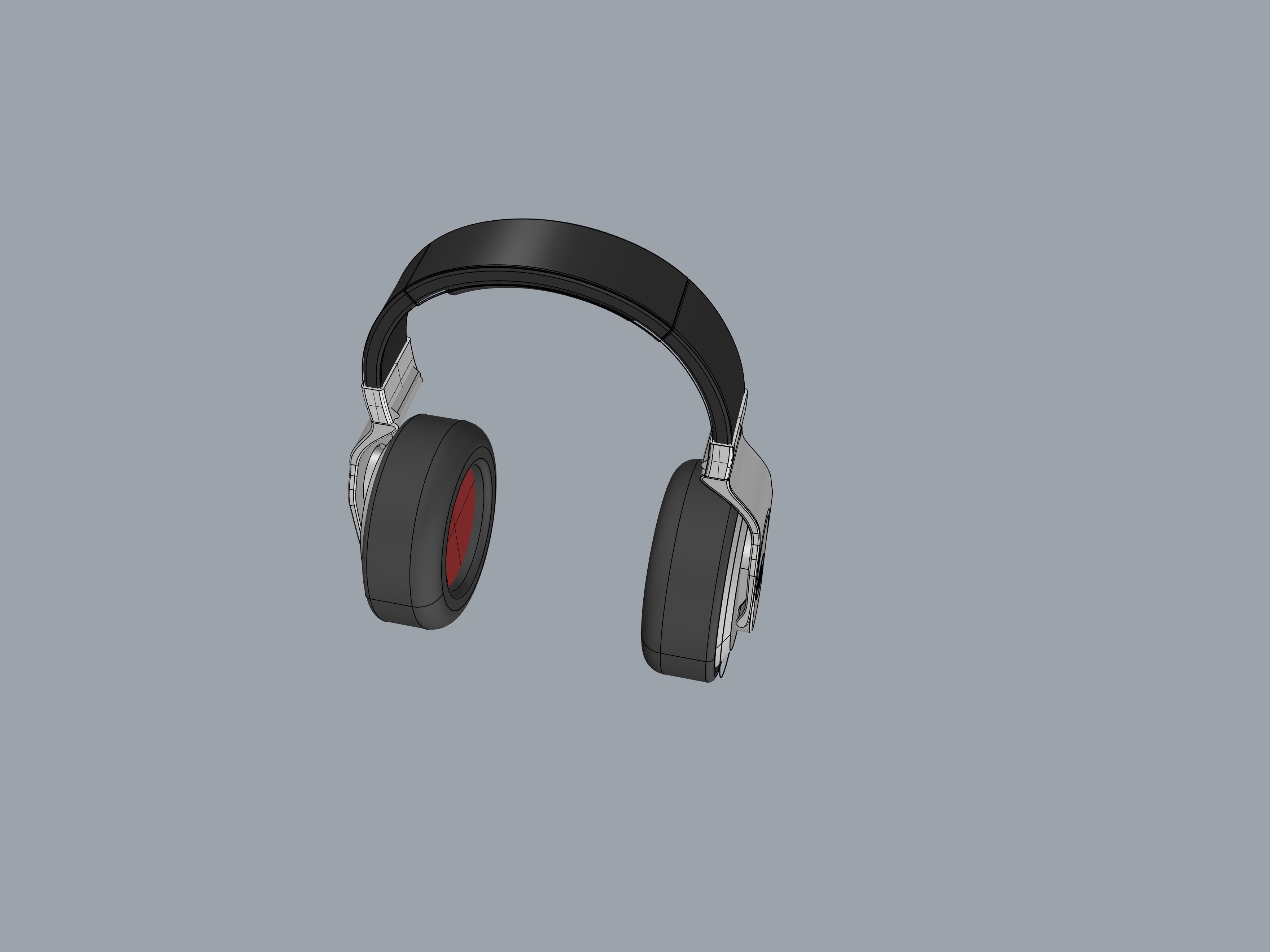 Black and blue beats headphones 3D print model_15
