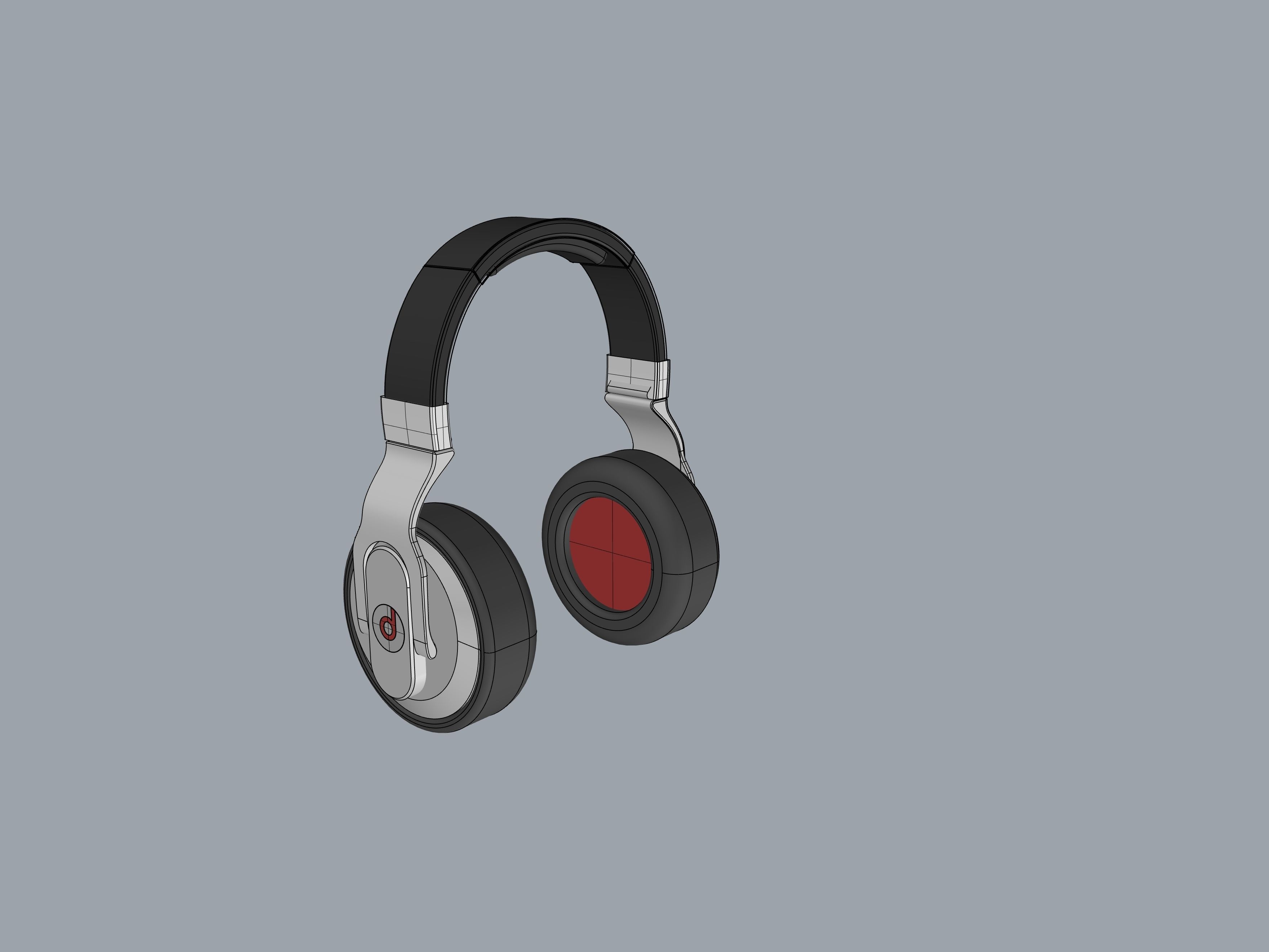 Black and blue beats headphones 3D print model_18