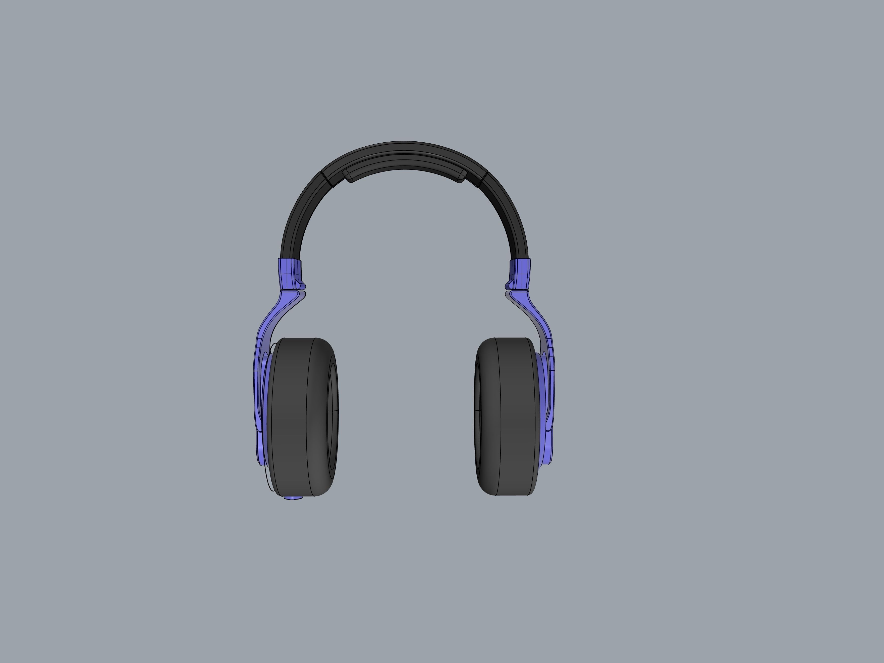 Black and blue beats headphones 3D print model_12
