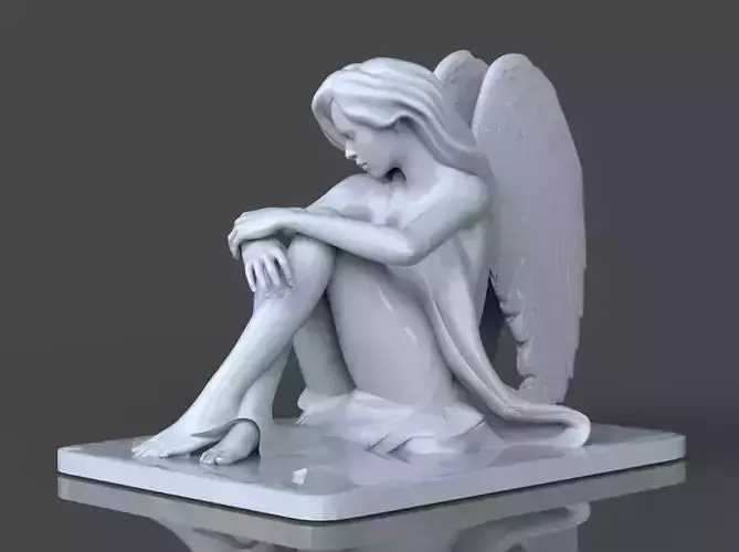Beautiful Angel Sculpture 3D print model