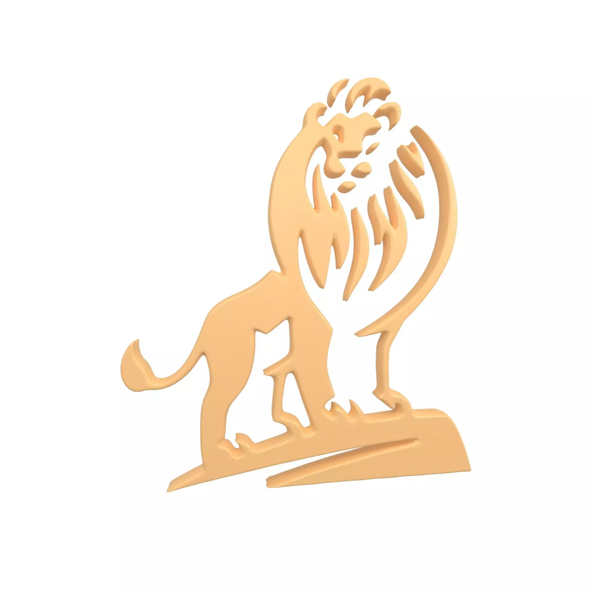 Lion Emblem v1 001 Low-poly 3D model_0