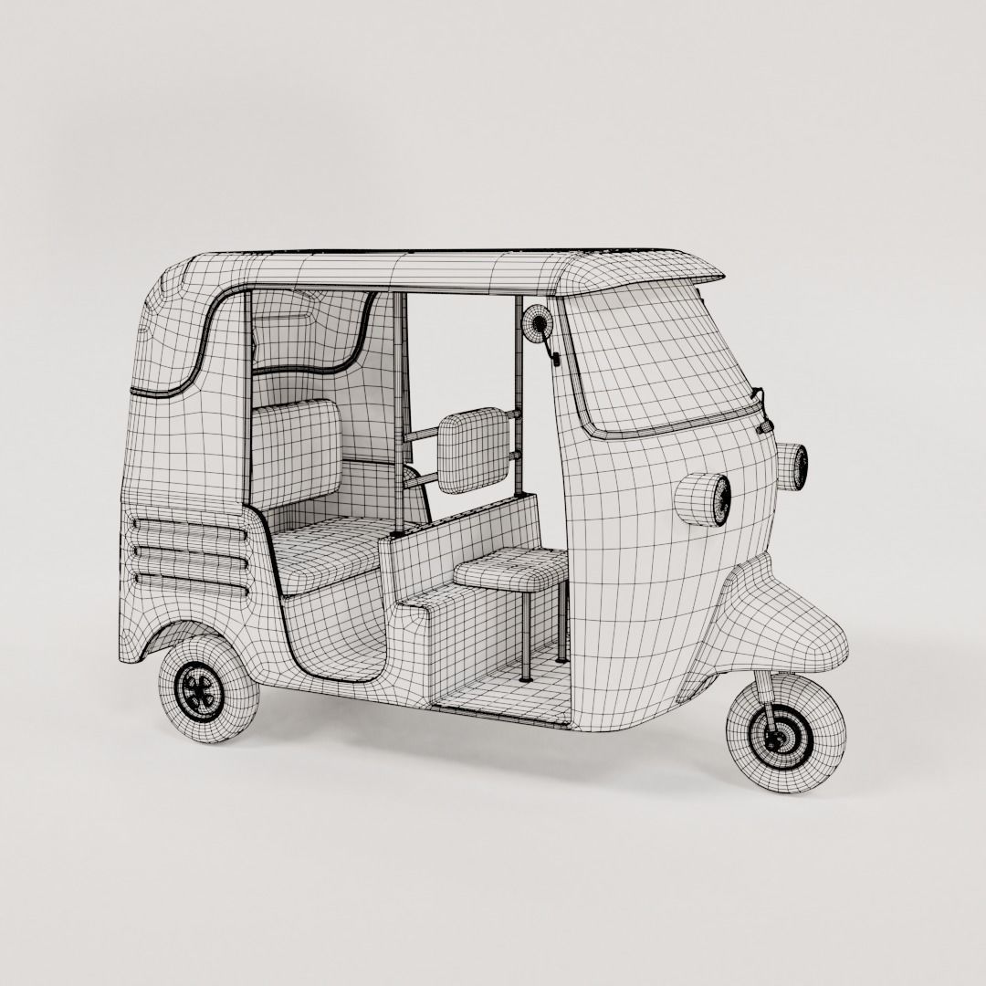 Rickshaw tuk tuk - tuk tuk 3D model_8