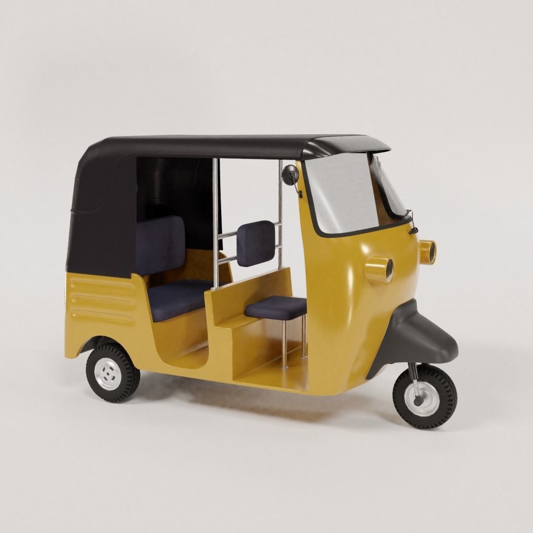 Rickshaw tuk tuk - tuk tuk 3D model_2