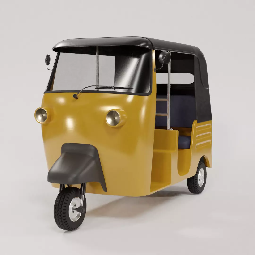 Rickshaw tuk tuk - tuk tuk 3D model_0