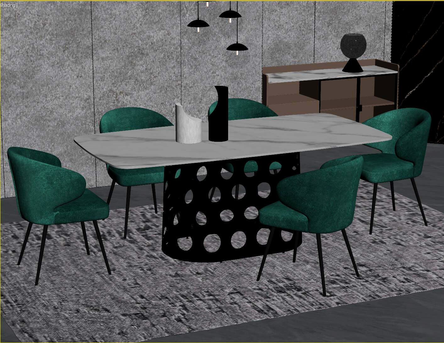 Dining Room Interior 233 3D model_4