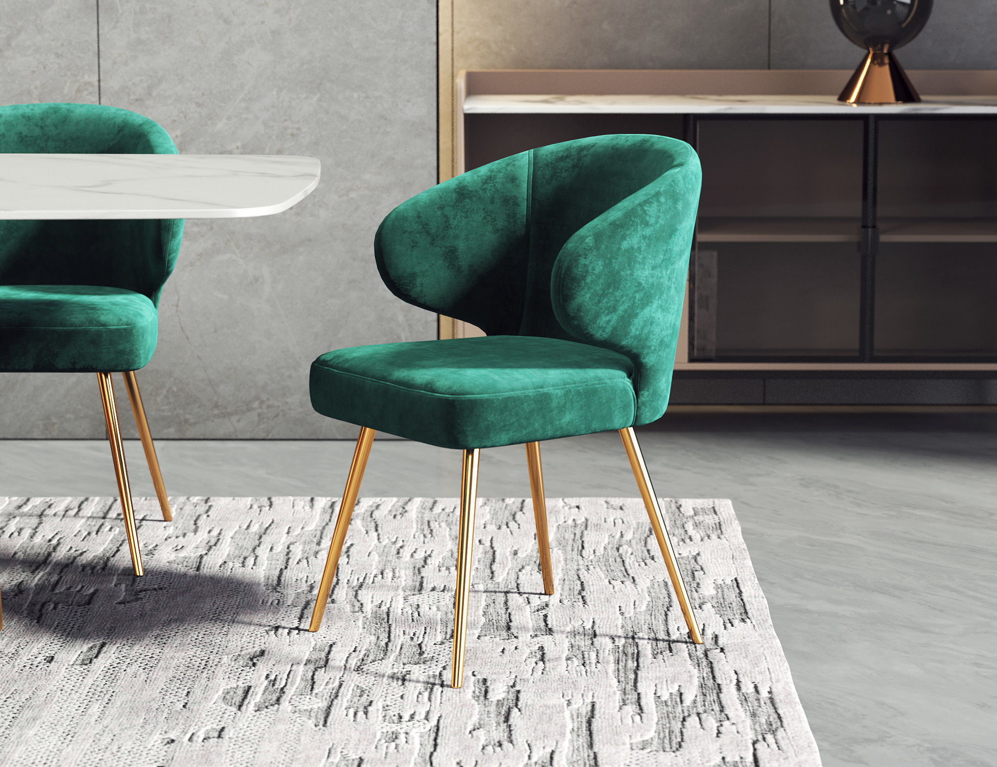 Dining Room Interior 233 3D model_3