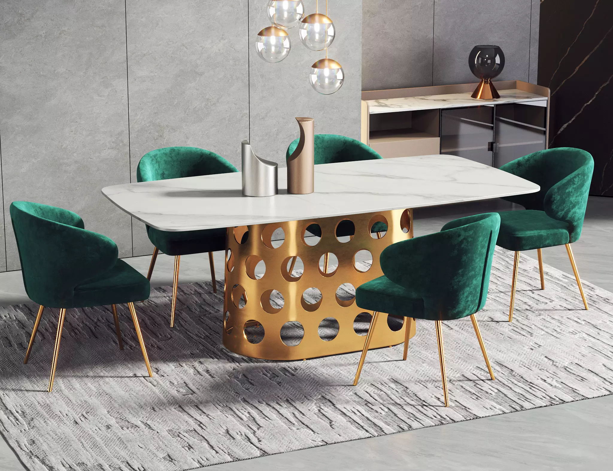 Dining Room Interior 233 3D model_0