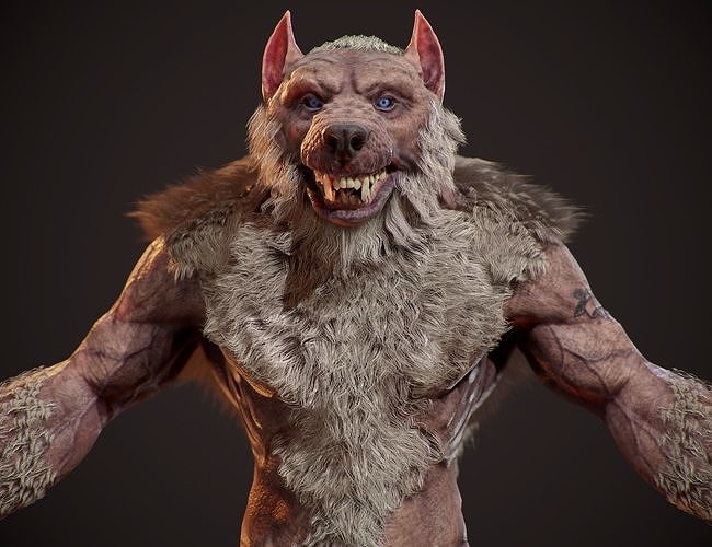 WereWolf Wild Realistic Low-poly 3D model
