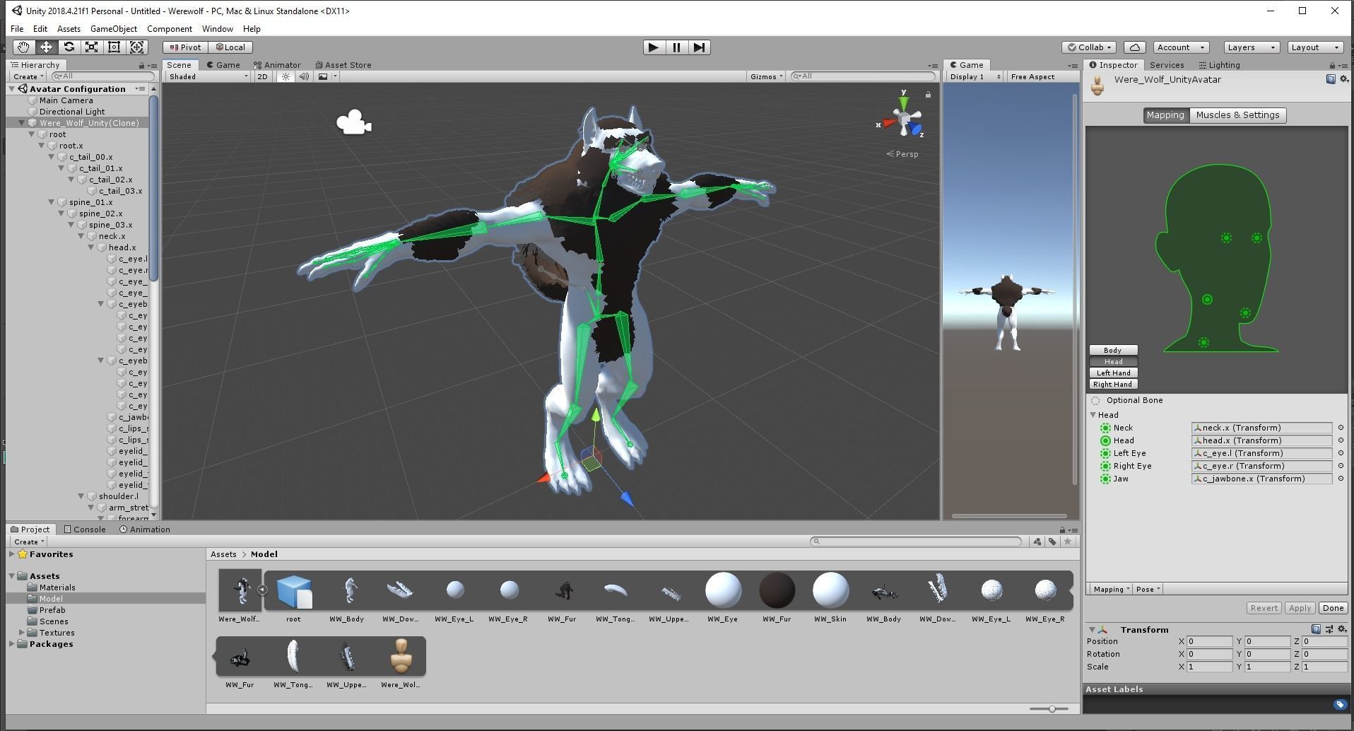 WereWolf Wild Realistic Low-poly 3D model_39