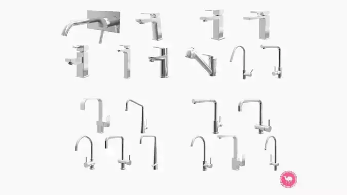 Fixtures - Kitchen Bathroom Faucet Pack A-D