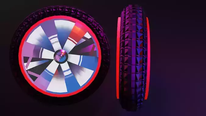 Tire for vehicles  Low-poly 3D model