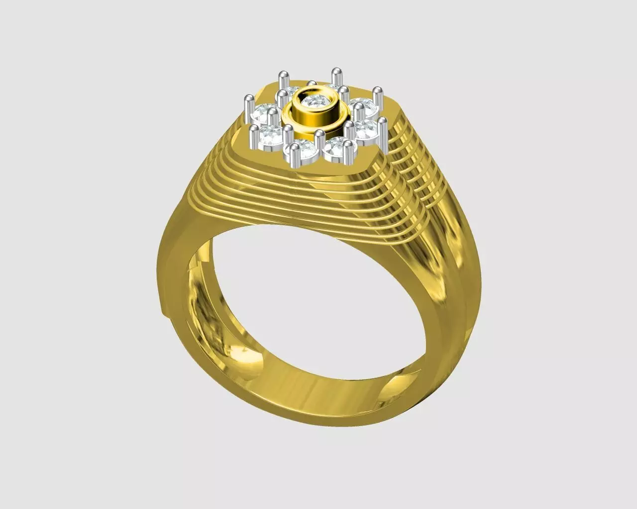 gents ring 7f 3D print model_0