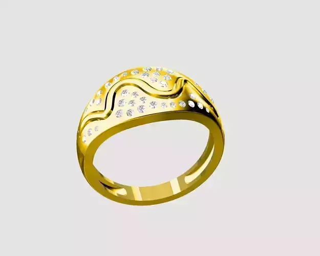 Ladies ring 3D print model