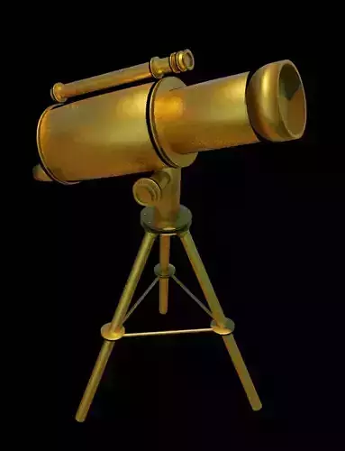 Retro golden telescope