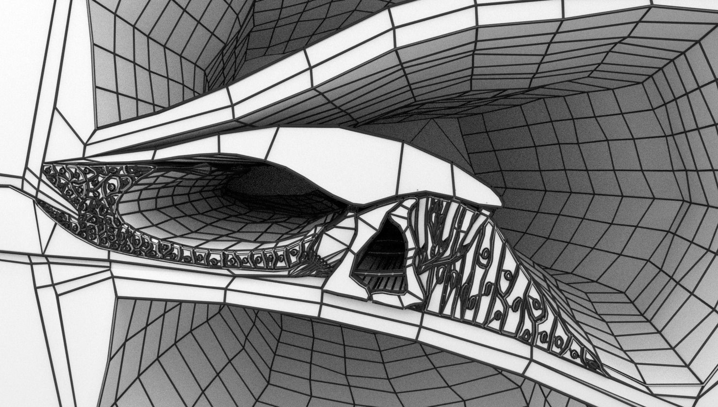 Cochlear duct organ of corti inner ear 3D model_23