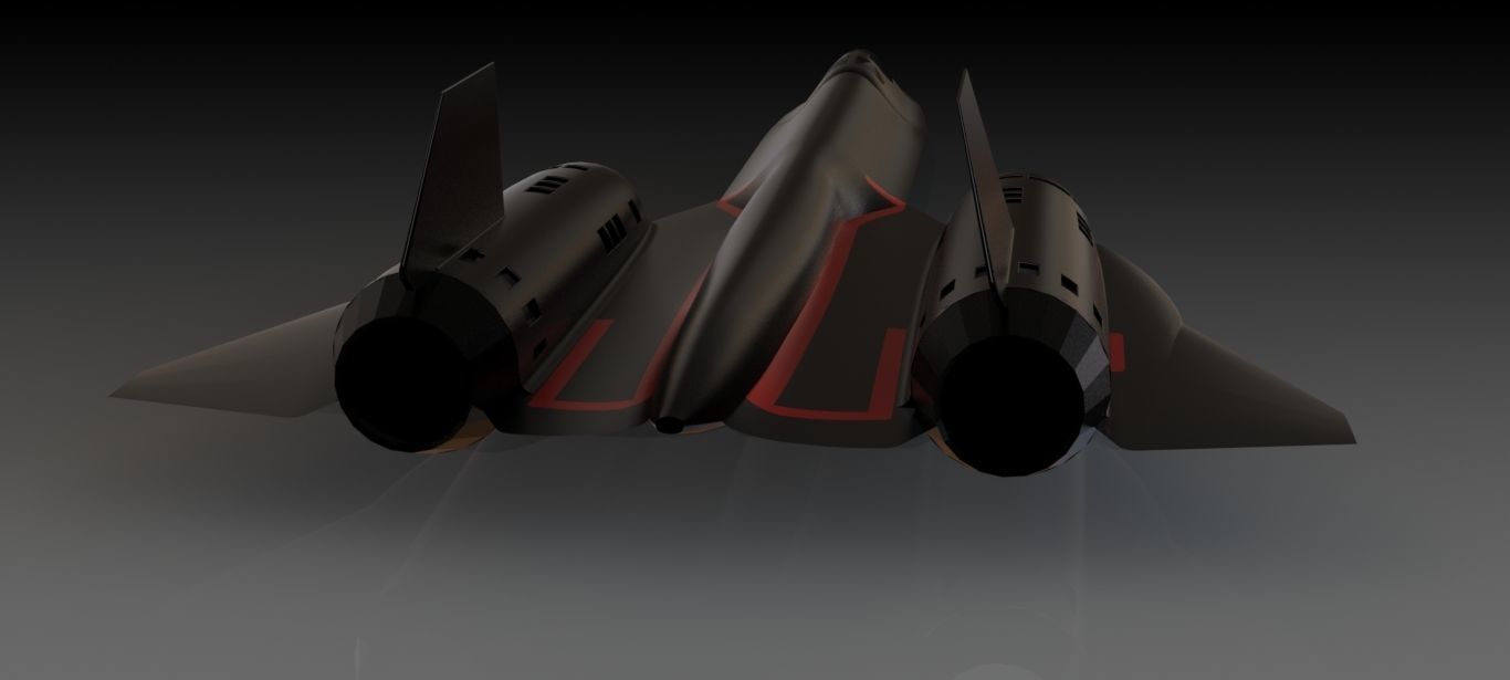 Lockheed SR-71 Blackbird Fighter Jet Model 3D model_1
