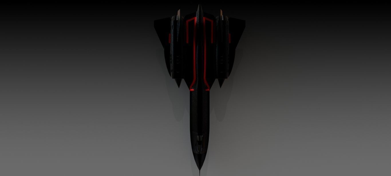 Lockheed SR-71 Blackbird Fighter Jet Model 3D model_5