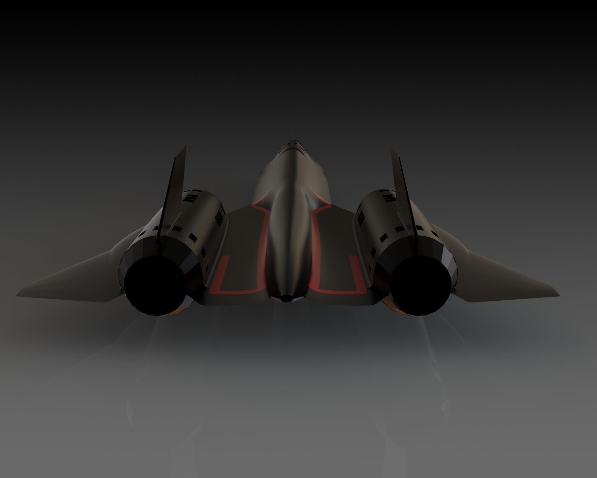 Lockheed SR-71 Blackbird Fighter Jet Model 3D model_3