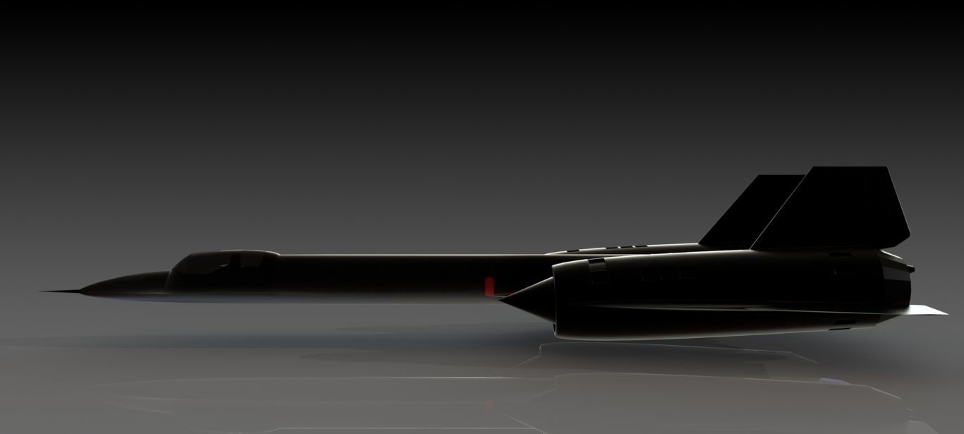 Lockheed SR-71 Blackbird Fighter Jet Model 3D model_4